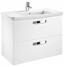 Тумба с раковиной белый глянец 70 см Roca The Gap ZRU9302878 + 327471000