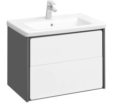 Тумба с раковиной белый глянец/антрацит 70 см Roca Ronda ZRU9302964 + 327471000