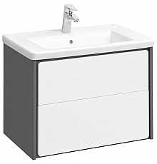 Тумба с раковиной белый глянец/антрацит 70 см Roca Ronda ZRU9302964 + 327471000