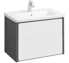 Тумба с раковиной белый глянец/антрацит 60 см Roca Ronda ZRU9302963 + 327472000