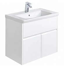 Тумба с раковиной белый глянец 70 см Roca Up ZRU9303011 + 327471000