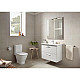 Заказать Тумба с раковиной белый матовый 70 см Roca The Gap ZRU9302733 + 327471000 в магазине сантехники Santeh-Crystal.ru
