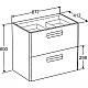 Заказать Тумба с раковиной белый матовый 70 см Roca The Gap ZRU9302733 + 327471000 в магазине сантехники Santeh-Crystal.ru