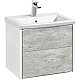 Заказать Тумба с раковиной бетон/белый матовый 60 см Roca Ronda ZRU9303002 + 327472000 в магазине сантехники Santeh-Crystal.ru