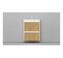 Тумба белый матовый/шатанэ 58,9 см Velvex Klaufs tpKLA.60.2Y-617.216