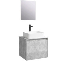 Комплект мебели бетон светлый 61 см Aqwella 5 Stars Mobi MOB0106BS + MOB0706BS + 641945 + SM0206