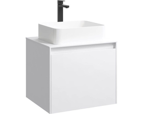 Купить Тумба с раковиной белый глянец 61 см Aqwella 5 Stars Mobi MOB0106W + MOB0706W + 4640021064269 в магазине сантехники Santeh-Crystal.ru