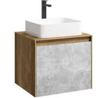 Тумба с раковиной дуб балтийский/ бетон светлый 61 см Aqwella 5 Stars Mobi MOB0106DB + MOB0706BS + 641945