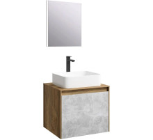 Комплект мебели дуб балтийский/ бетон светлый 61 см Aqwella 5 Stars Mobi MOB0106DB + MOB0706BS + 4640021064269 + SM0206