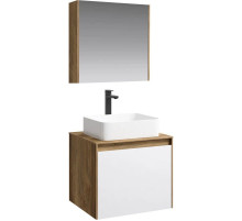 Комплект мебели дуб балтийский/ белый глянец 61 см Aqwella 5 Stars Mobi MOB0106DB + MOB0706W + 4640021064269 + MOB0406 + MOB0717DB