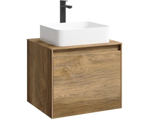 Купить Тумба с раковиной дуб балтийский 61 см Aqwella 5 Stars Mobi MOB0106DB + MOB0706DB + 641945 в магазине сантехники Santeh-Crystal.ru