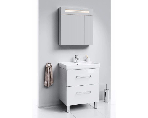 Приобрести Тумба с раковиной белый глянец 70,5 см Aqwella Neo Neo.01.07 + 1.WH30.2.083 в магазине сантехники Santeh-Crystal.ru