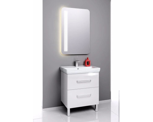 Приобрести Тумба с раковиной белый глянец 70,5 см Aqwella Neo Neo.01.07 + 1.WH30.2.083 в магазине сантехники Santeh-Crystal.ru