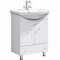 Тумба с раковиной белый глянец 65,5 см Aqwella Franchesca FR0106 + 4640021062296 Тумба с раковиной белый глянец 65,5 см Aqwella Franchesca FR0106 + 4640021062296