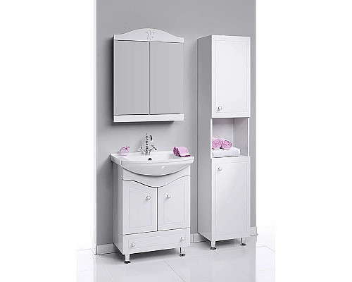 Santeh-Crystal.ru: Тумба с раковиной белый глянец 65,5 см Aqwella Franchesca FR0106 + 4640021062296 Заказать Тумба с раковиной белый глянец 65,5 см Aqwella Franchesca FR0106 + 4640021062296 в магазине сантехники Santeh-Crystal.ru