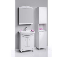 Комплект мебели белый глянец 65,5 см Aqwella Franchesca FR0106 + 4640021062296 + FR0406