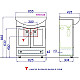 Заказать Комплект мебели белый глянец 65,5 см Aqwella Franchesca FR0106 + 4640021062296 + FR0406 в магазине сантехники Santeh-Crystal.ru
