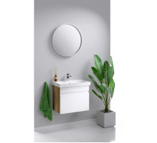 Комплект мебели белый глянец/дуб балтийский 60 см Aqwella Smart SRT0106DB + UMMOD60SL/1 + RM0206W