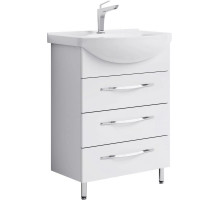 Тумба с раковиной белый глянец 66 см Aqwella Allegro Agr.01.06/3 + 4620008192475