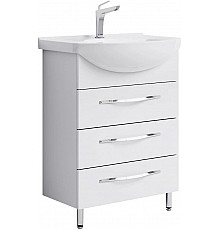 Тумба с раковиной белый глянец 66 см Aqwella Allegro Agr.01.06/3 + 4620008192475
