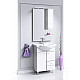 Купить Тумба с раковиной белый глянец 65,5 см Aqwella Barcelona Lux BA0106K + 4640021062296 в магазине сантехники Santeh-Crystal.ru