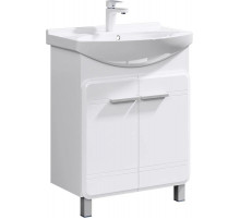 Тумба с раковиной белый глянец 66 см Aqwella Corsica Kor.01.06 + 4640021062296