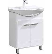 Тумба с раковиной белый глянец 66 см Aqwella Corsica Kor.01.06 + 4640021062296