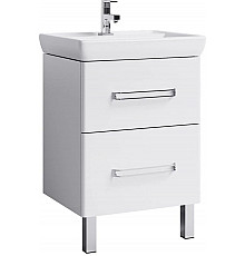 Тумба с раковиной белый глянец 60 см Aqwella Neo Neo.01.06 + 1.WH30.2.082