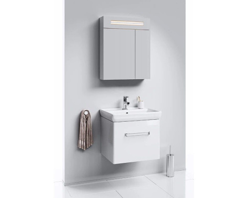 Купить Тумба с раковиной белый глянец 60 см Aqwella Neo Neo.01.06/1 + 1.WH30.2.082 в магазине сантехники Santeh-Crystal.ru