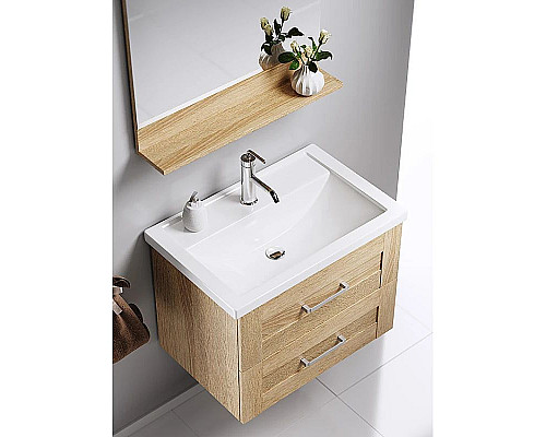 Заказать Тумба с раковиной дуб сонома 70,5 см Aqwella Foster FOS01072DS + 4620008197746 в магазине сантехники Santeh-Crystal.ru