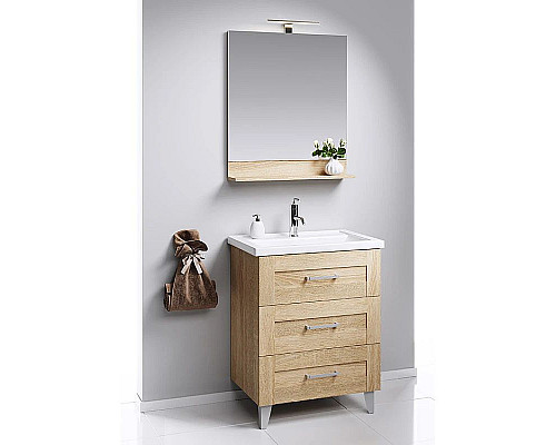 Приобрести Комплект мебели дуб сонома 70,5 см Aqwella Foster FOS01073DS + 4620008197746 + FOS0207DS в магазине сантехники Santeh-Crystal.ru