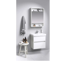 Комплект мебели дуб канадский/белый глянец 60 см Aqwella City CI0106DK + UMMOD60SL/1 + SIT0406DK