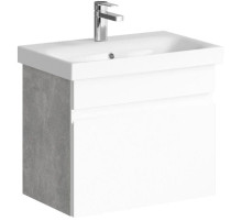 Тумба с раковиной белый глянец/бетон светлый 60 см Aqwella Smart SRT0106BS + UMMOD60SL/1