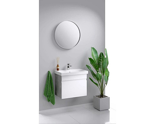 Santeh-Crystal.ru: Комплект мебели белый глянец/бетон светлый 60 см Aqwella Smart SRT0106BS + UMMOD60SL/1 + RM0206W Купить Комплект мебели белый глянец/бетон светлый 60 см Aqwella Smart SRT0106BS + UMMOD60SL/1 + RM0206W в магазине сантехники Santeh-Crystal.ru