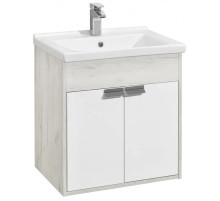 Тумба с раковиной белый глянец/дуб крафт 60 см Акватон Флай 1A2373K0FAX10