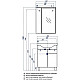 Купить Комплект мебели белый глянец 66 см Акватон Лиана 1A165801LL010 + 1WH109651 + 1A166202LL01L в магазине сантехники Santeh-Crystal.ru
