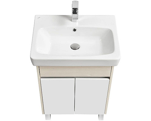 Заказать Комплект мебели белый глянец/ясень фабрик 60 см Акватон Верди 1A207701VDAV0 + 1WH302186 + 1A206902VDAV0 в магазине сантехники Santeh-Crystal.ru