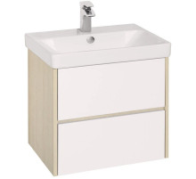 Тумба с раковиной белый глянец/дуб верона 70,5 см Акватон Сканди 1A2518K0SDB20