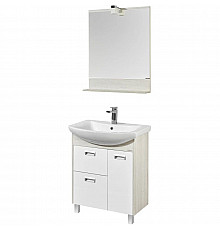 Комплект мебели белый глянец/дуб сомерсет 71,5 см Акватон Бекка 1A208701BAC20 + 1WH207776 + 1A214402BAC20