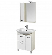 Комплект мебели белый глянец/дуб сомерсет 71,5 см Акватон Бекка 1A208701BAC20 + 1WH207776 + 1A214702BAC20