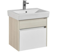 Тумба с раковиной белый глянец/ясень фабрик 60 см Акватон Верди 1A2067K1VDAV0