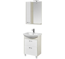 Комплект мебели белый глянец/дуб сомерсет 61 см Акватон Бекка 1A196601BAC20 + 1WH110246 + 1A214602BAC20