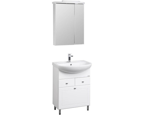 Заказать Комплект мебели белый глянец 66,5 см Акватон Норма 1A054901NO010 + 1WH110174 + 1A002102NO010 в магазине сантехники Santeh-Crystal.ru