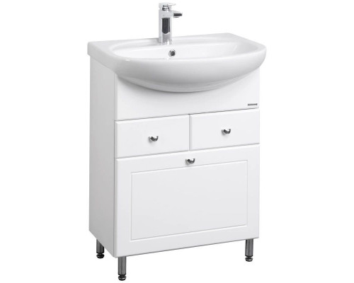 Заказать Комплект мебели белый глянец 66,5 см Акватон Норма 1A054901NO010 + 1WH110174 + 1A002102NO010 в магазине сантехники Santeh-Crystal.ru