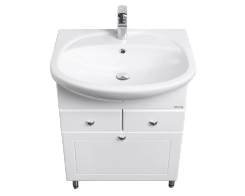 Заказать Комплект мебели белый глянец 66,5 см Акватон Норма 1A054901NO010 + 1WH110174 + 1A002102NO010 в магазине сантехники Santeh-Crystal.ru