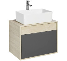 Тумба с раковиной серый графит/дуб орегон 65 см Акватон Лофт Урбан 1A2540K2LQX60