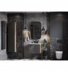 Комплект мебели графит софт/дуб веллингтон 60 см Акватон Сохо 1A258001AJA00 + 1WH501606 + 1A258302AJA0R