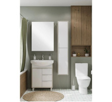 Комплект мебели белый глянец/ясень фабрик 65 см Акватон Рико 1A213301RIB90 + 1WH207782 + 1A216402RI010