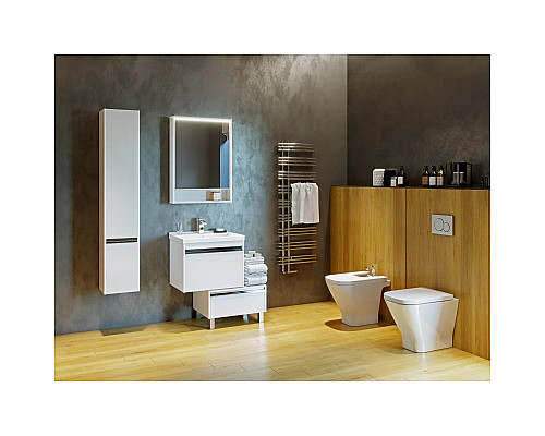 Заказать Комплект мебели белый глянец 60 см Акватон Капри 1A230101KP010 + 1WH302421 + 1A230302KP010 в магазине сантехники Santeh-Crystal.ru