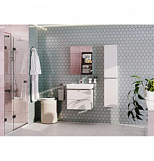 Комплект мебели белый глянец/серый кашемир 60 см Акватон Скай 1A238201SY010 + 1WH302186 + 1A238402SY010